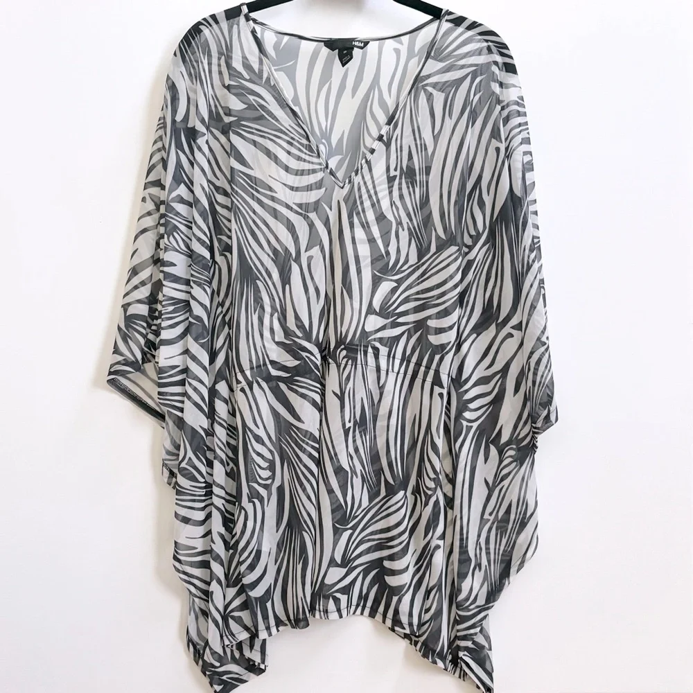 H&M Zebra Swim Cover-Up, sz S